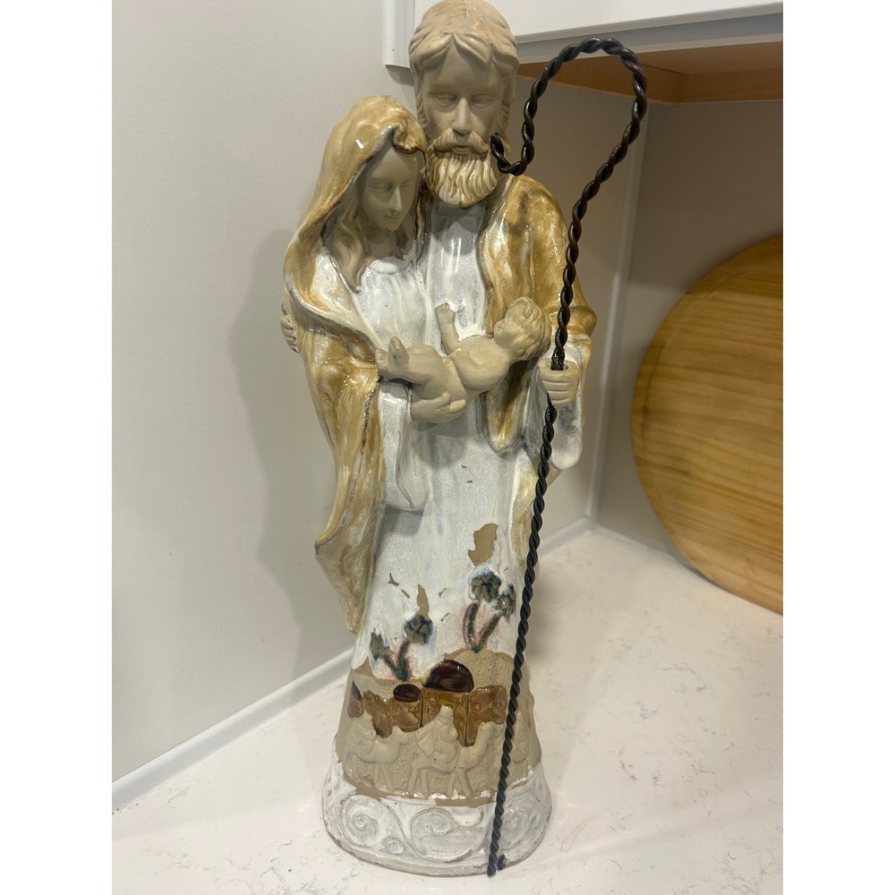 Holy Family Nativity Figurine Ceramic Joseph Mary Baby Jesus Wise Men Scene